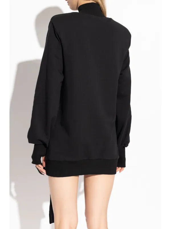 【VERSACE】ロゴ入り ギャザーコットン ミニドレス 20499336_50470755_1000.jpg