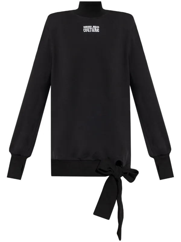 【VERSACE】ロゴ入り ギャザーコットン ミニドレス 24584745_54809747_600.jpg