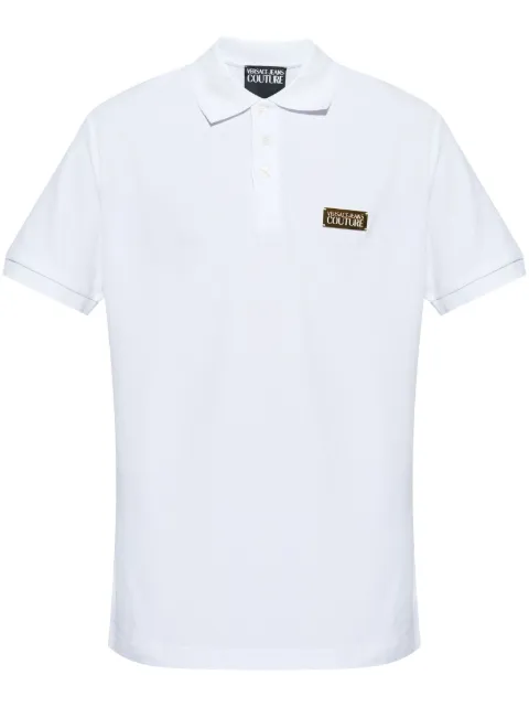Versace Jeans Couture logo-plaque pique polo shirt Men