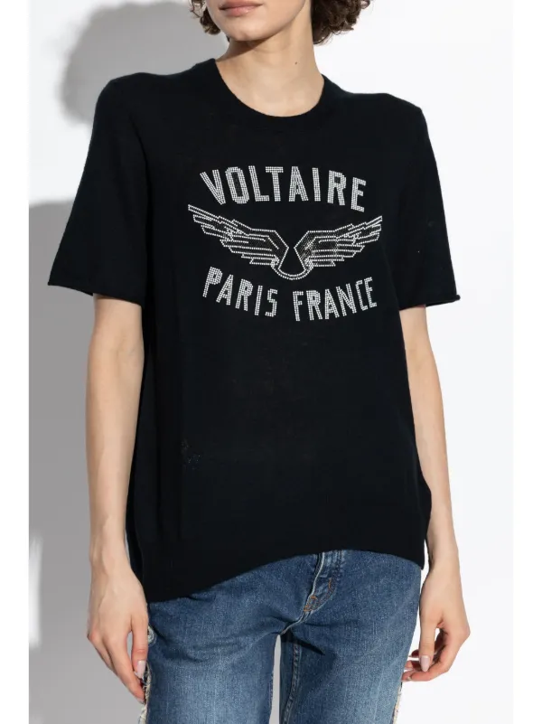 ZADIG & VOLTAIRE エトウィン Tシャツ JWTS02734 107 White Edwin T-shirt in Organic Cotton | Zadig&Voltaire