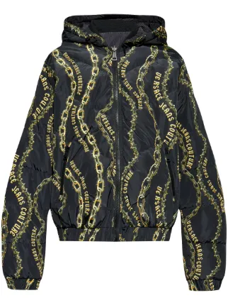 Versace Jeans Couture リバーシブル フーデッドジャケット | ブラック