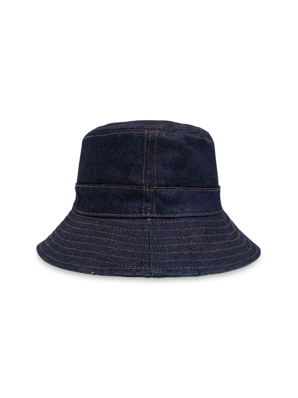 Shop Ganni Denim Bucket Hat In Blue