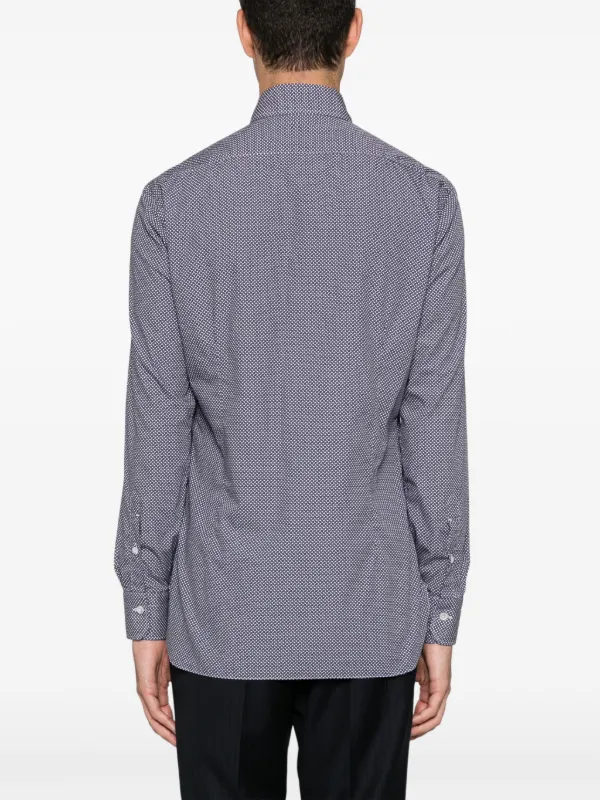 Tシャツ・カットソー BARBA SS25 CLASSIC POPELINE SHIRT (I1U13P0147068U 01) Barba graphic-print Shirt | Blue | FARFETCH