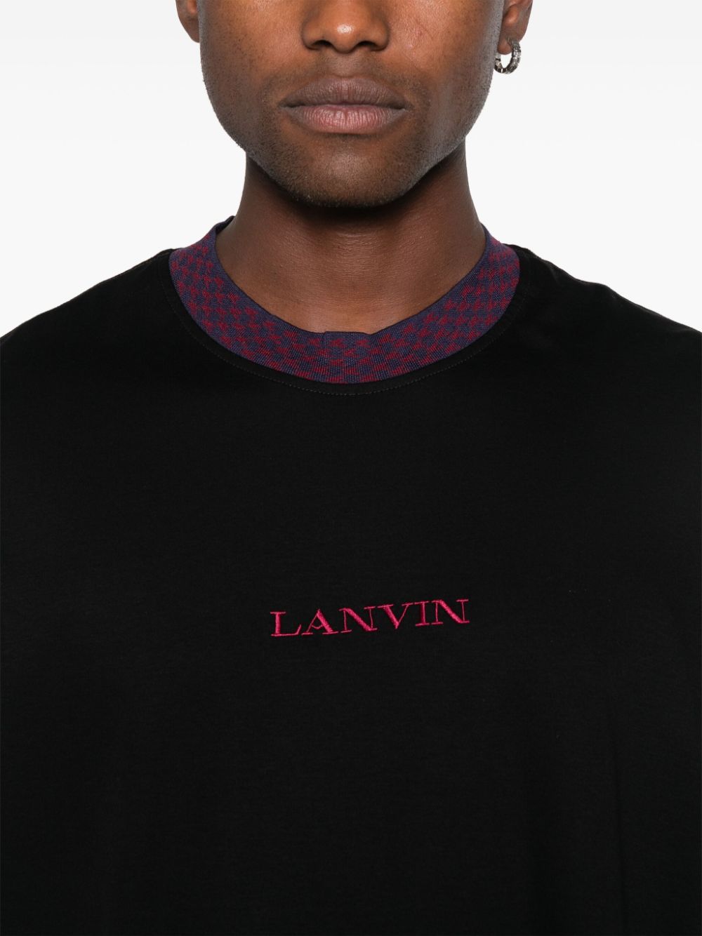 Lanvin logo-embroidered T-shirt Men