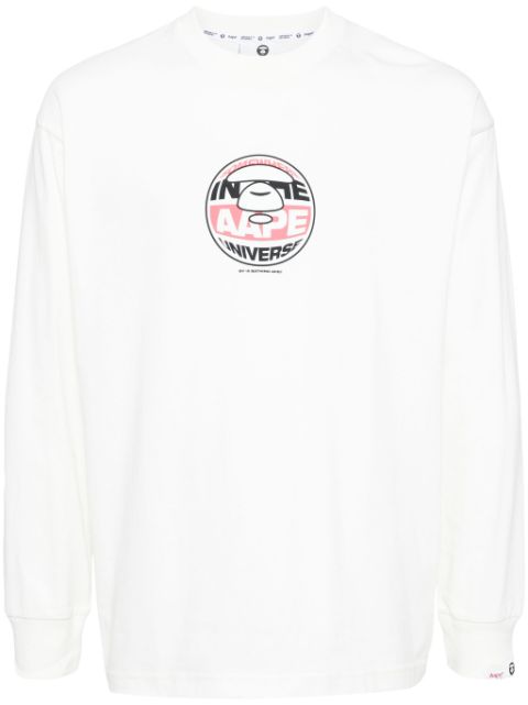 AAPE BY *A BATHING APE logo-printed long-sleeved T-shirt Men