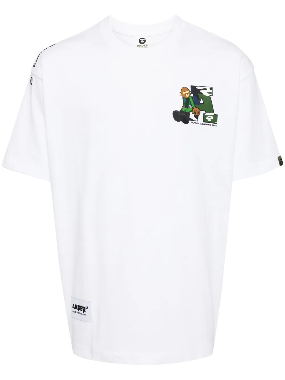 AAPE BY *A BATHING APE® graphic-print cotton T-shirt | White | Image 1