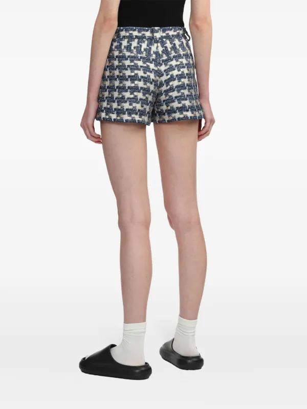 【THE CENTAUR】 LACE TWEED SHORTS IRO Tyana Lurex Tweed Mini Shorts | Blue | FARFETCH