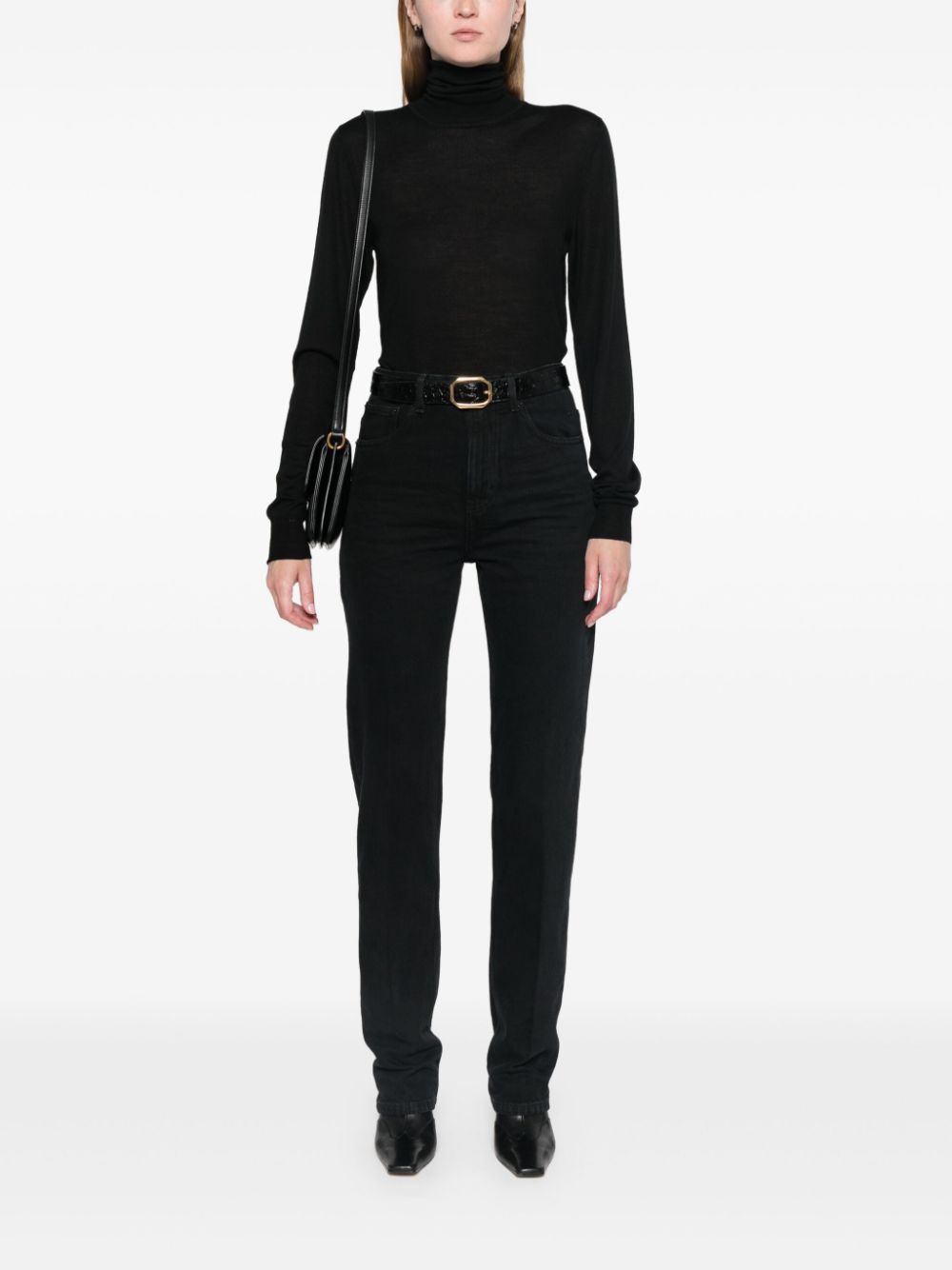 Saint Laurent Cassandre trui - Zwart