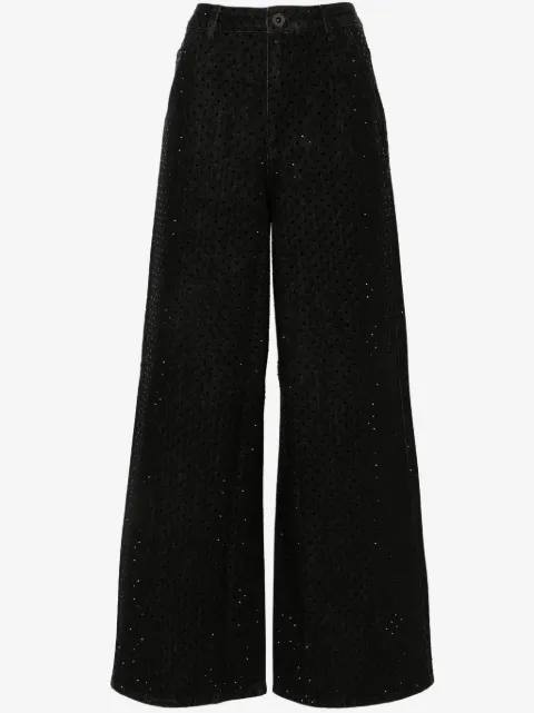 Self-Portrait jeans con apliques de strass