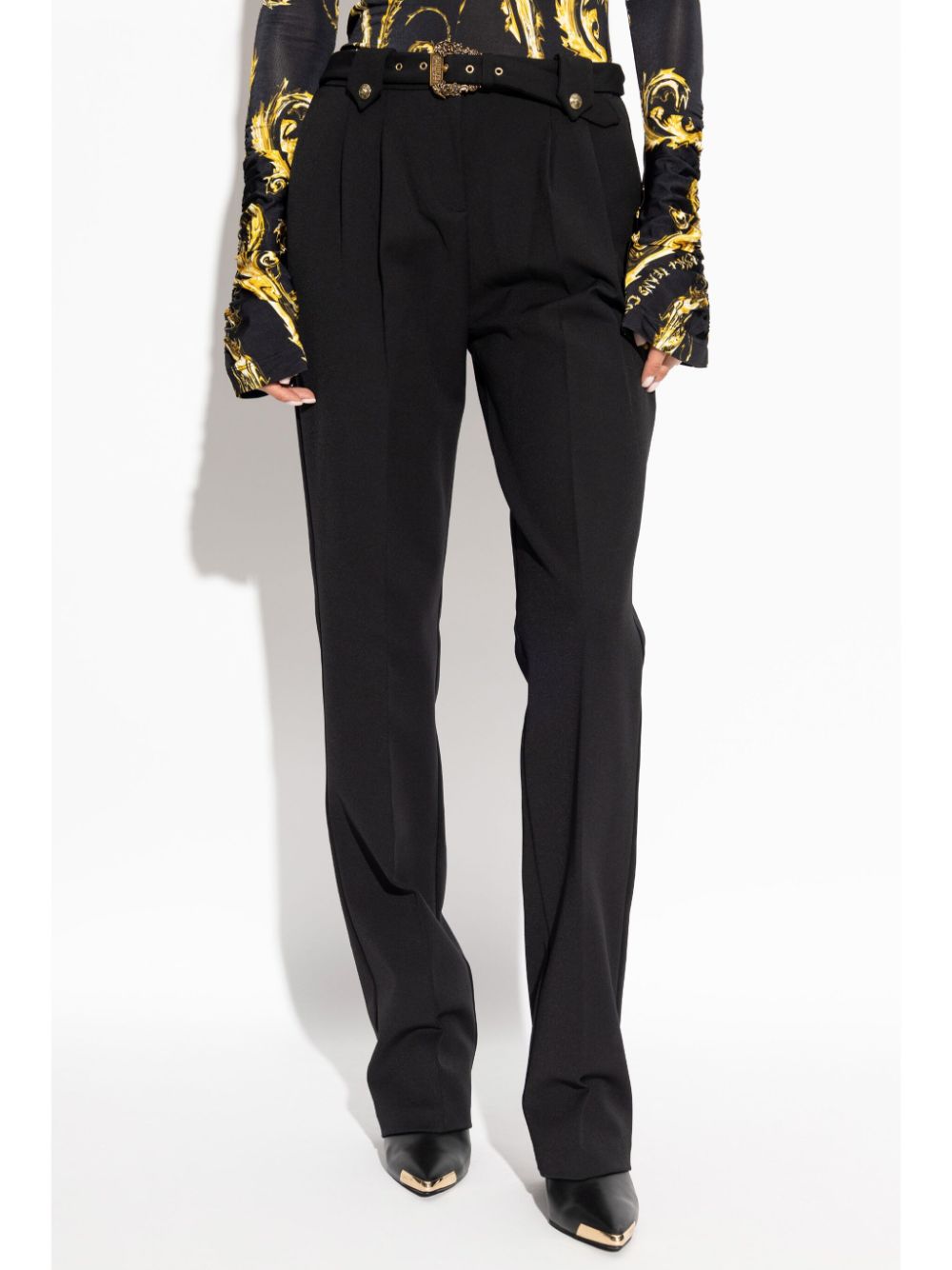 Cheap Versace Jeans Couture belted tailored trousers Women