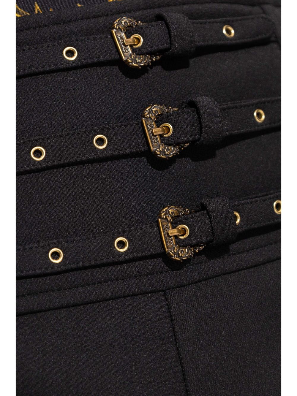 Affordable Versace Jeans Couture decorative buckle trousers Women