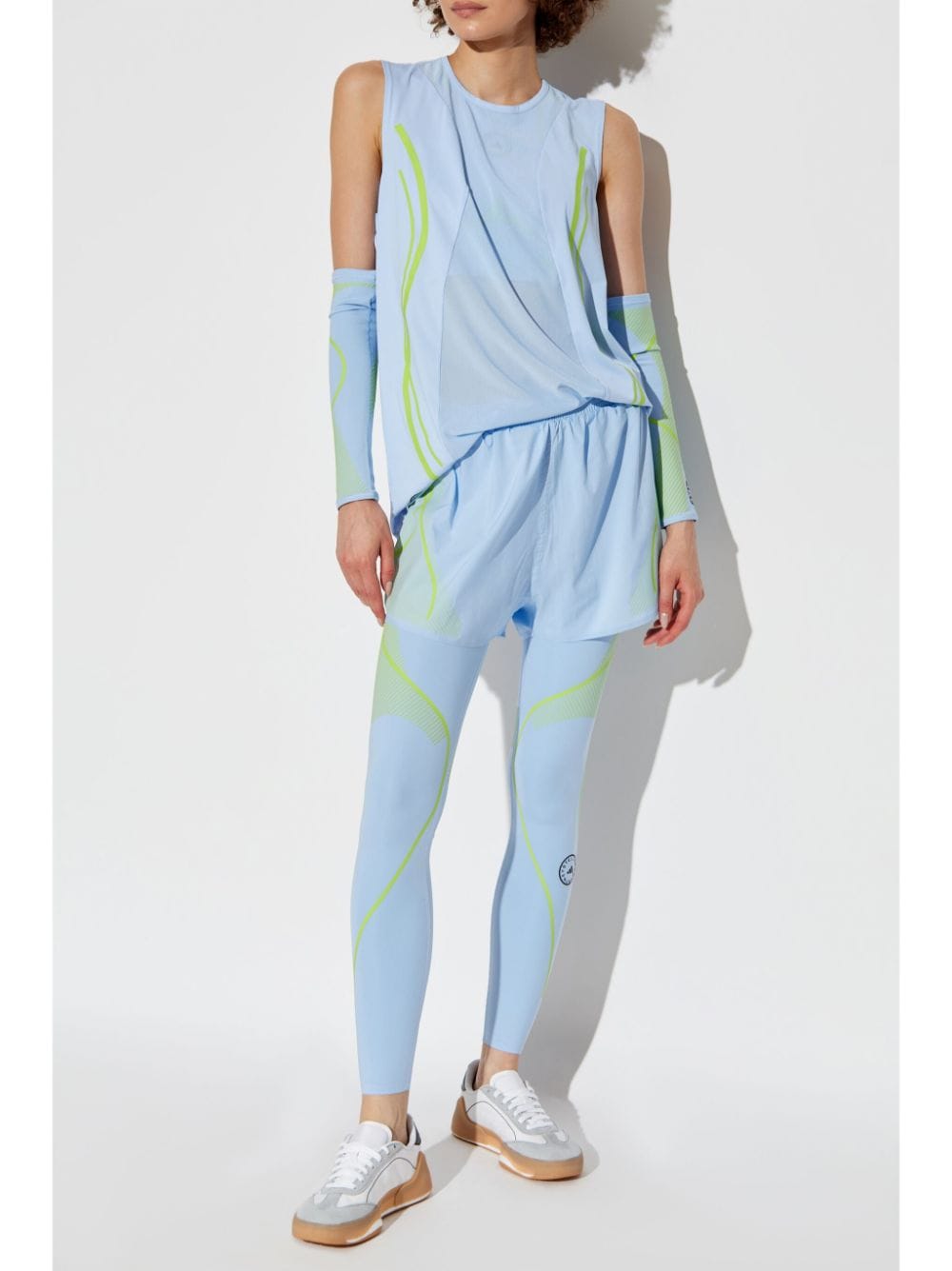 Shop Adidas By Stella Mccartney Mesh-paneling Tank Top In Blue