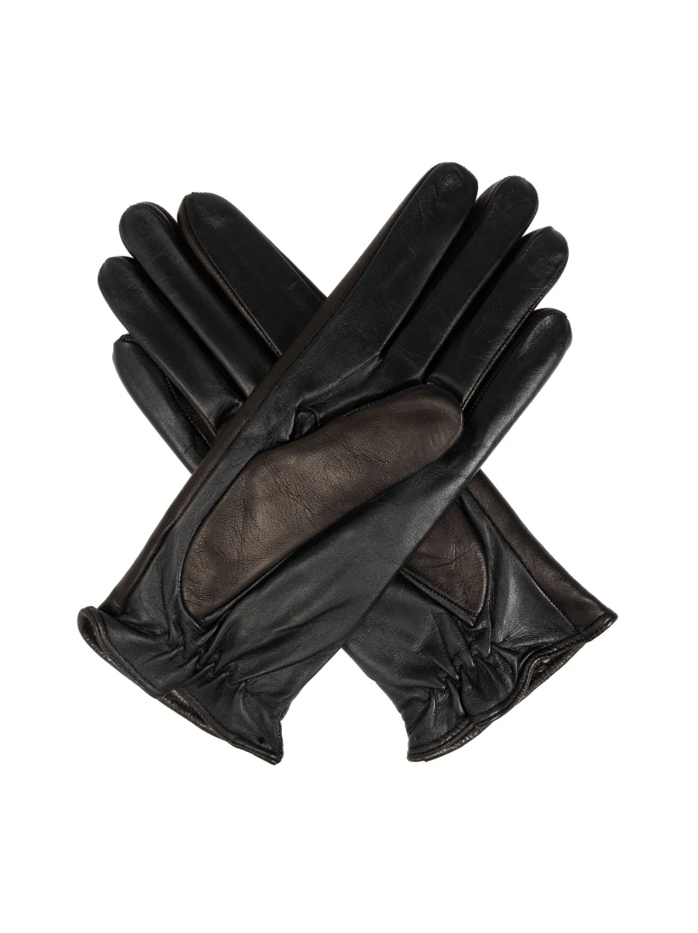 Emporio Armani Logo-embroidered Gloves In Black