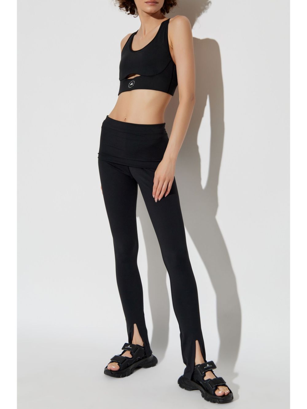 Shop Adidas By Stella Mccartney Strappy Sports Bra In Black