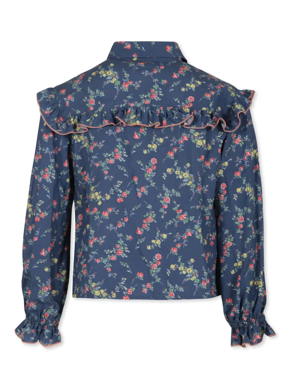 Philosophy Di Lorenzo Serafini Kids floral-print blouse - Blauw