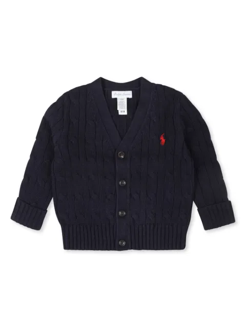POLO RALPH LAUREN KIDS cable-knit cotton cardigan