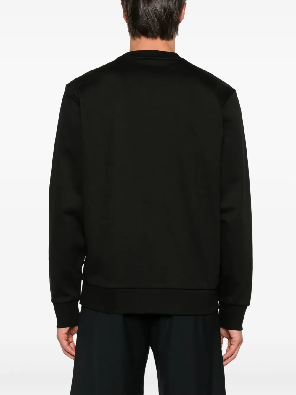 BOSS Sweater met logopatch Zwart