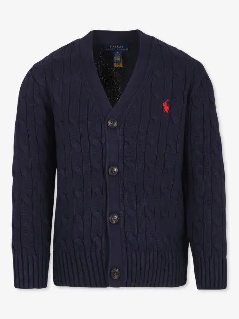 POLO RALPH LAUREN KIDS cárdigan en tejido de ochos