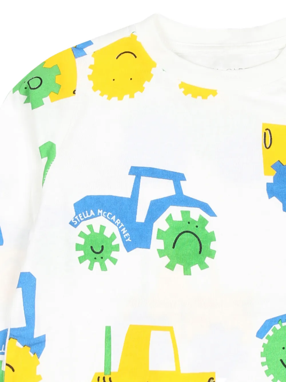 Stella McCartney Kids T-shirt met grafische print Wit