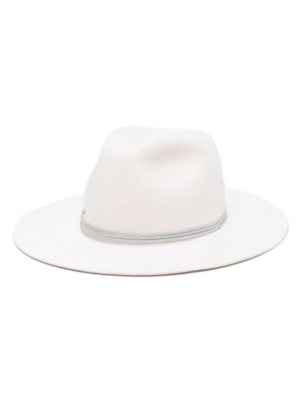 Shop Borsalino Alessandria Fedora Hat In White