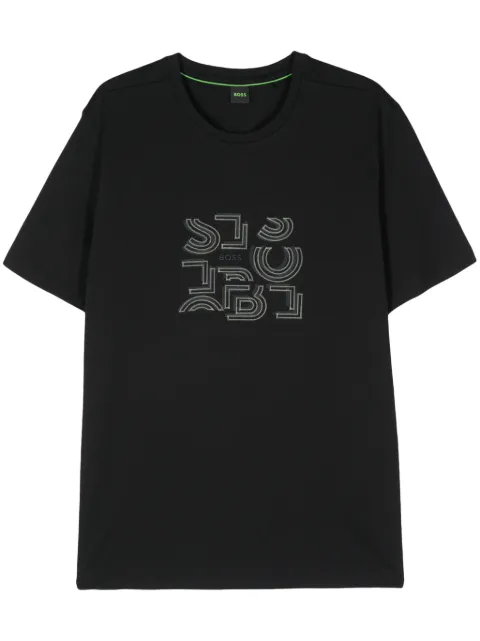 BOSS typographic artwork T-shirt