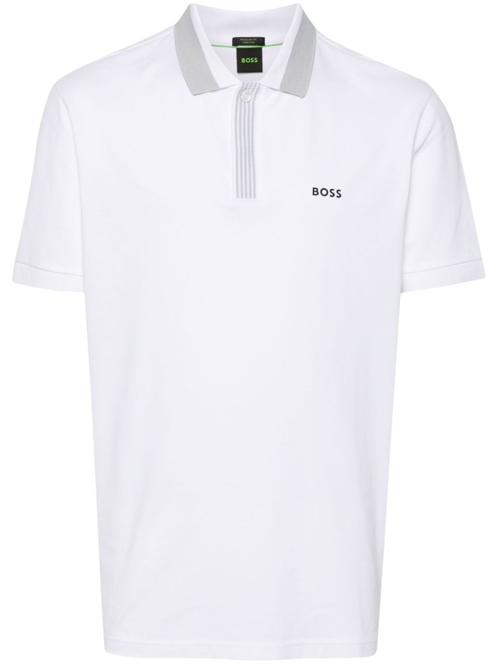 Shop Hugo Boss Logo-print Polo Shirt In White