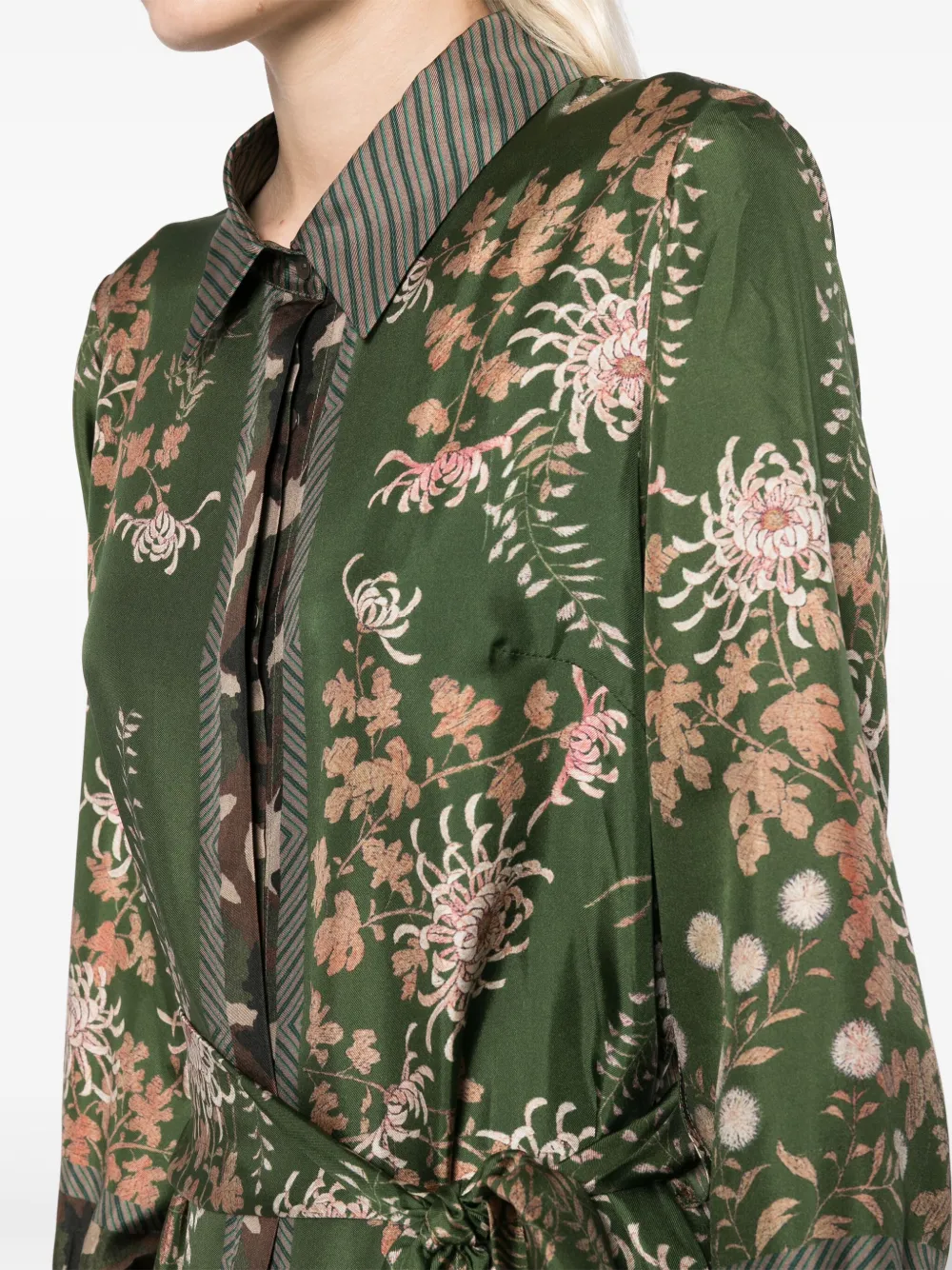 Pierre-Louis Mascia Maxi-jurk met bloemenprint Groen