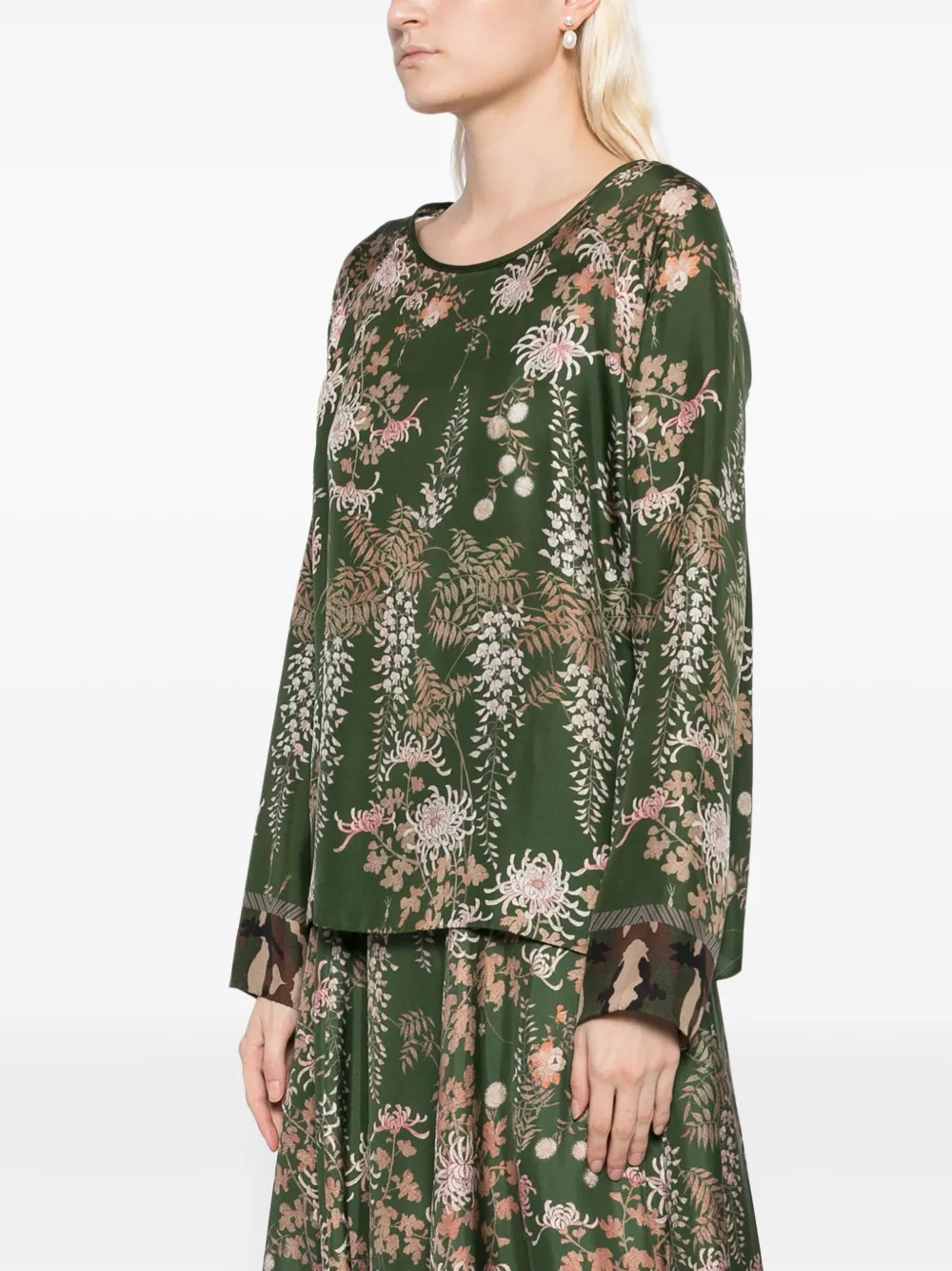 Shop Pierre-louis Mascia Aloe Blouse In Green