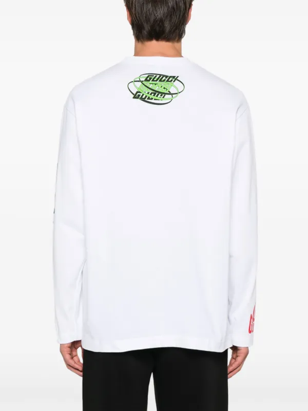 Gucci logo-print Cotton T-shirt | White | FARFETCH