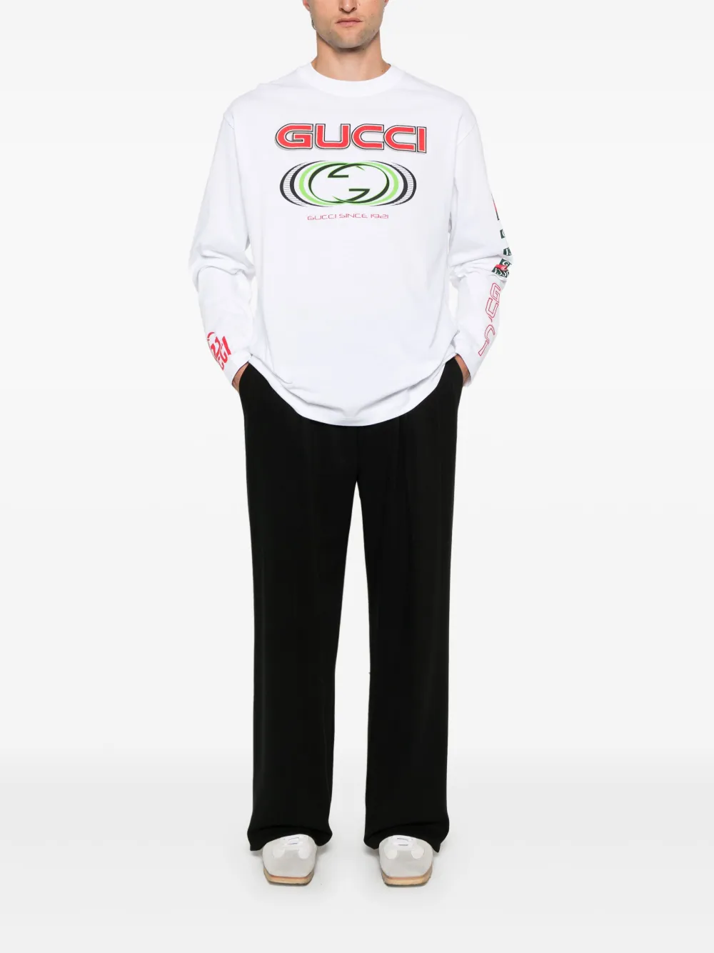 Gucci Katoenen T-shirt met logoprint - Wit