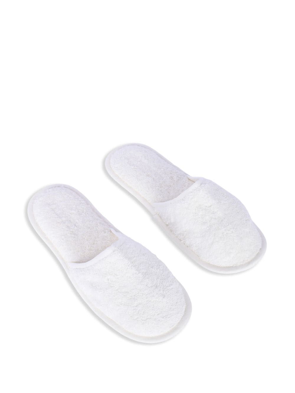 Shop Frette Towelling Bath Slippers In White