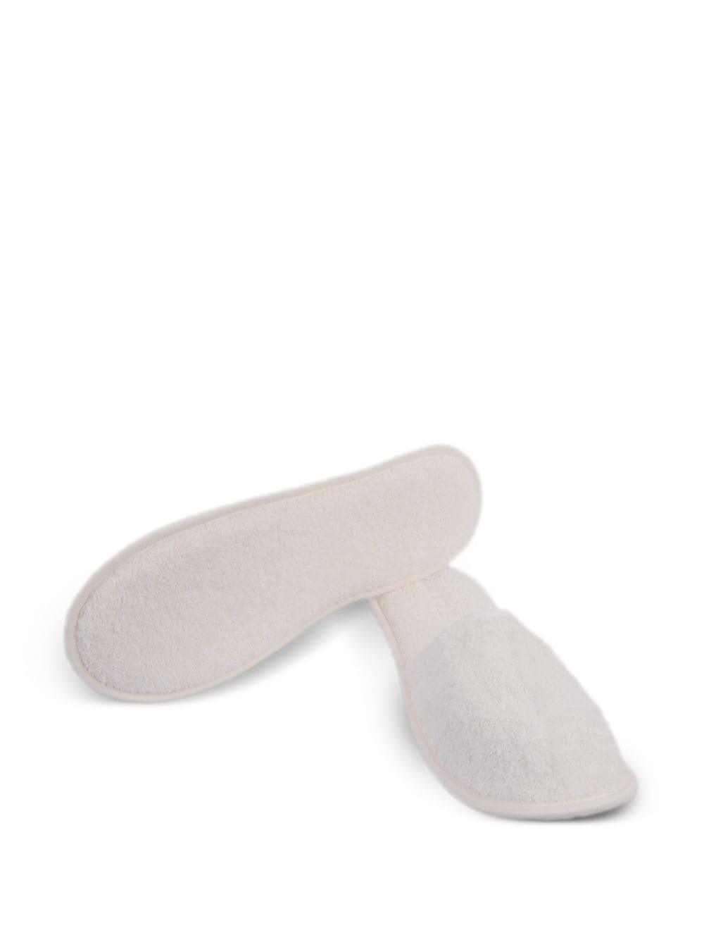 Shop Frette Towelling-finish Slippers In White