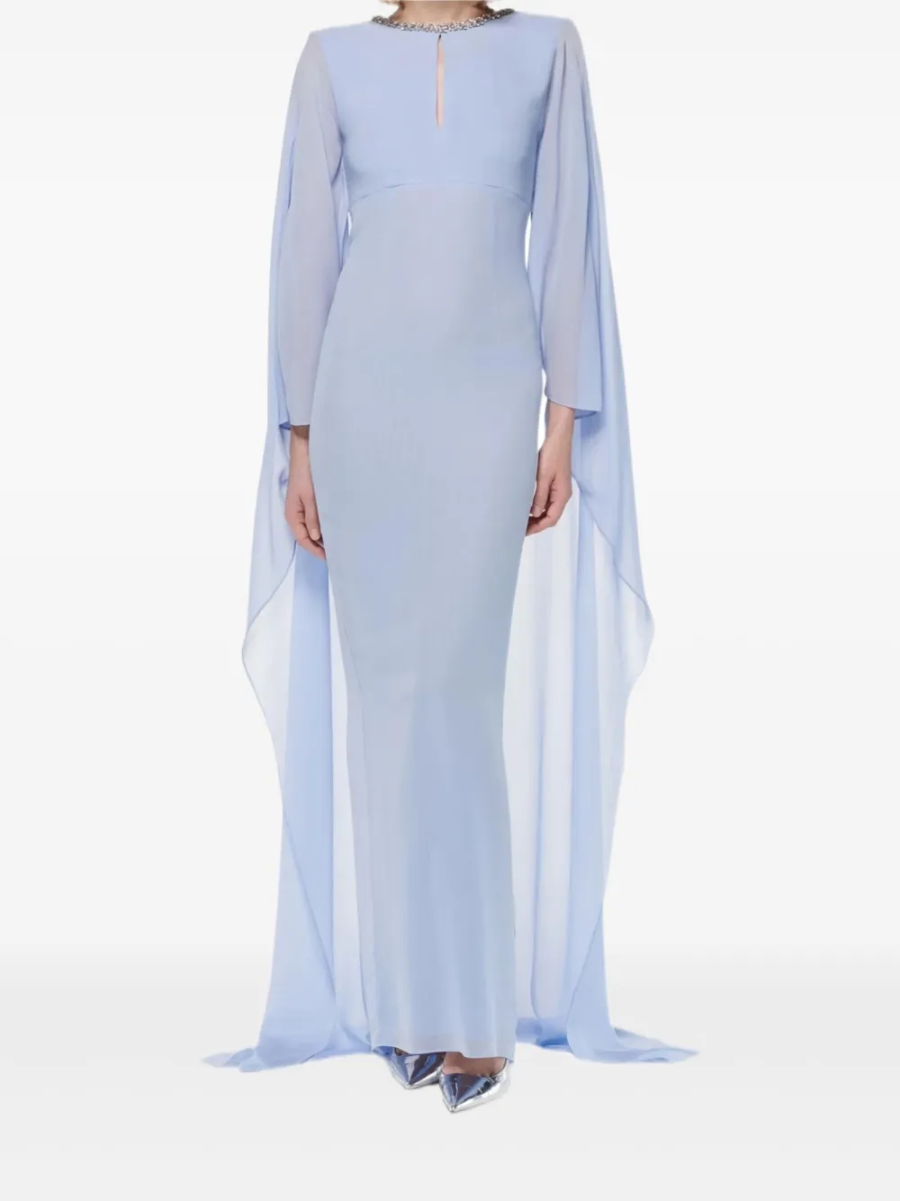 Roland Mouret Chiffon avondjurk Blauw