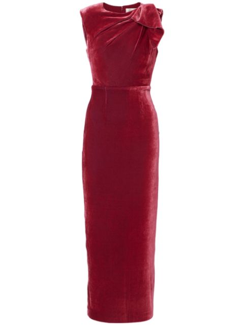 Roland Mouret bow-detail velvet dress 