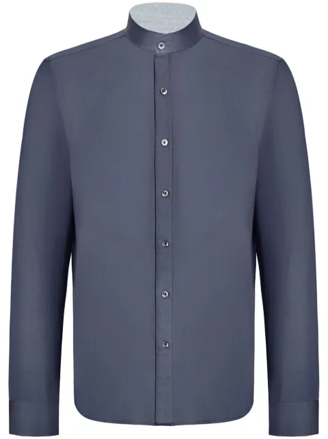 Shanghai Tang camisa de mezclilla con cuello mao