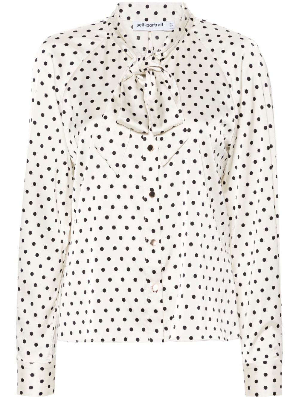 polka-dot blouse