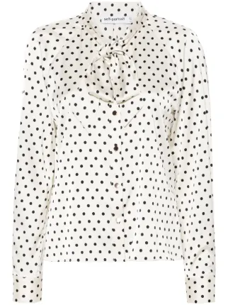 self portrait polka dot top