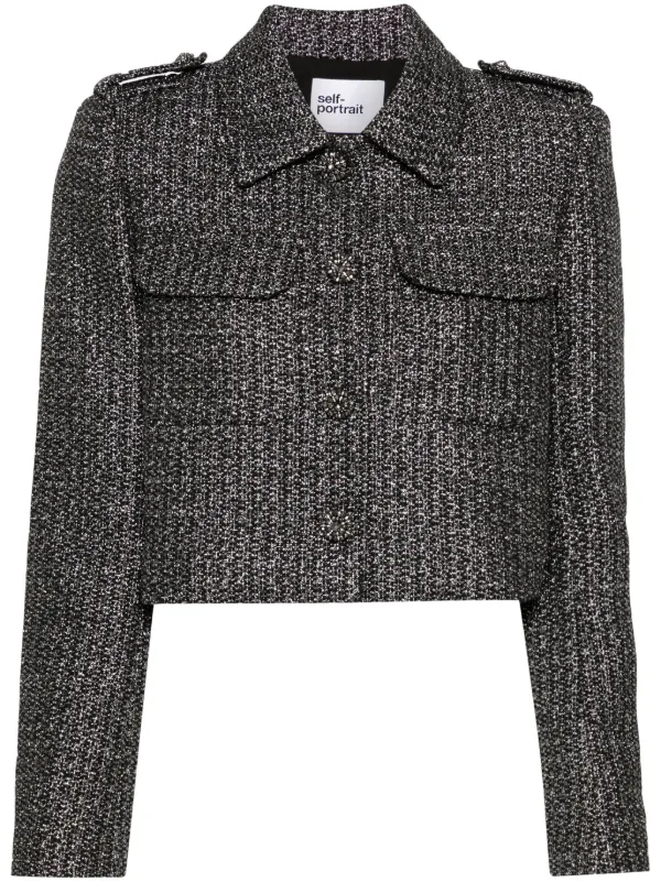 【関税&送料込】Self Portrait Giacca Corta Boucle Black Boucle Jacket – self-portrait-US