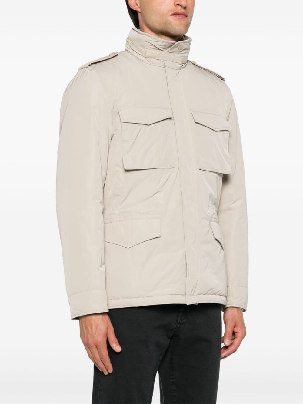 Shop Aspesi Vento Field Jacket In Neutrals