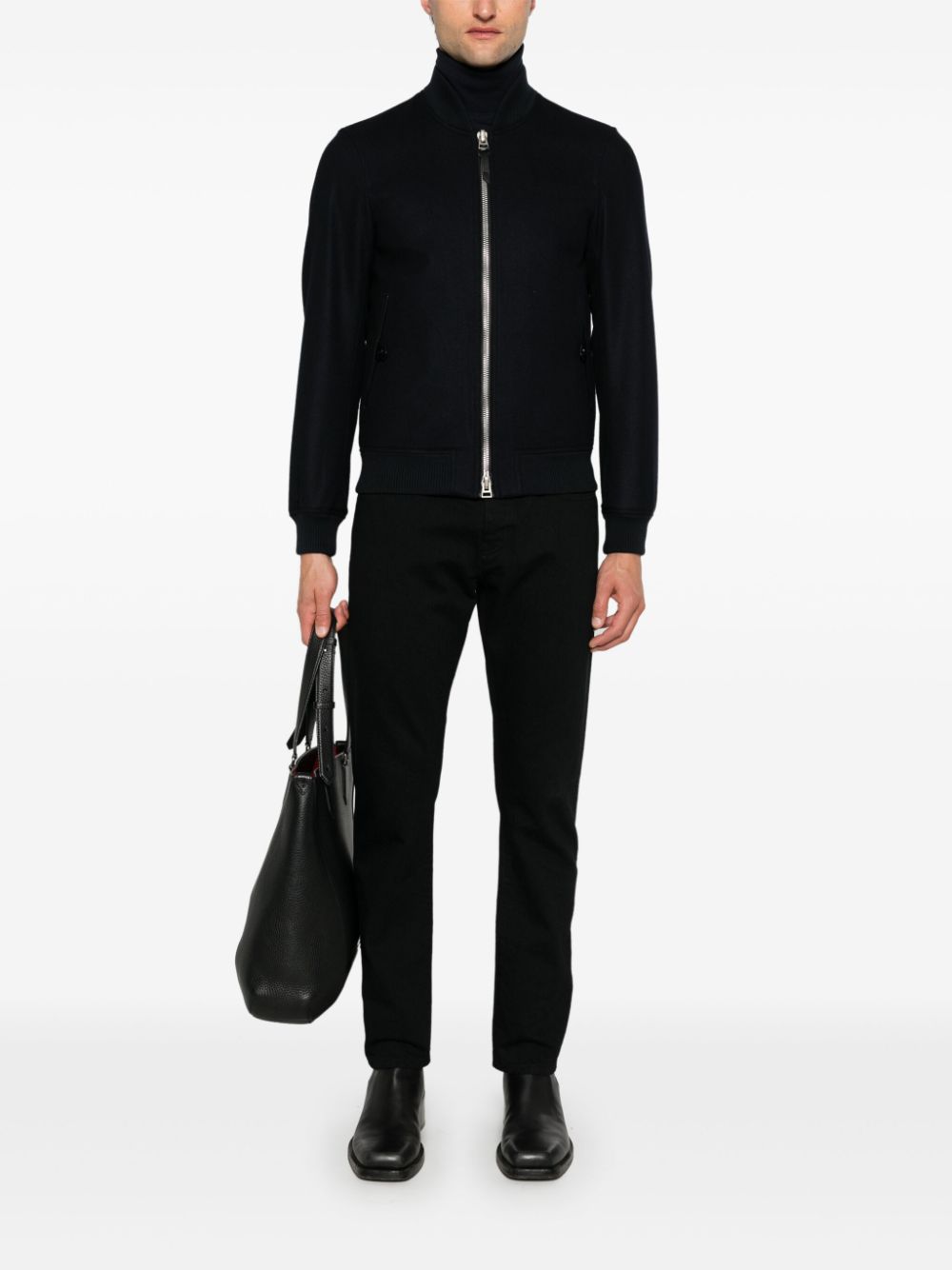 TOM FORD wool felt bomber jacket - Blauw