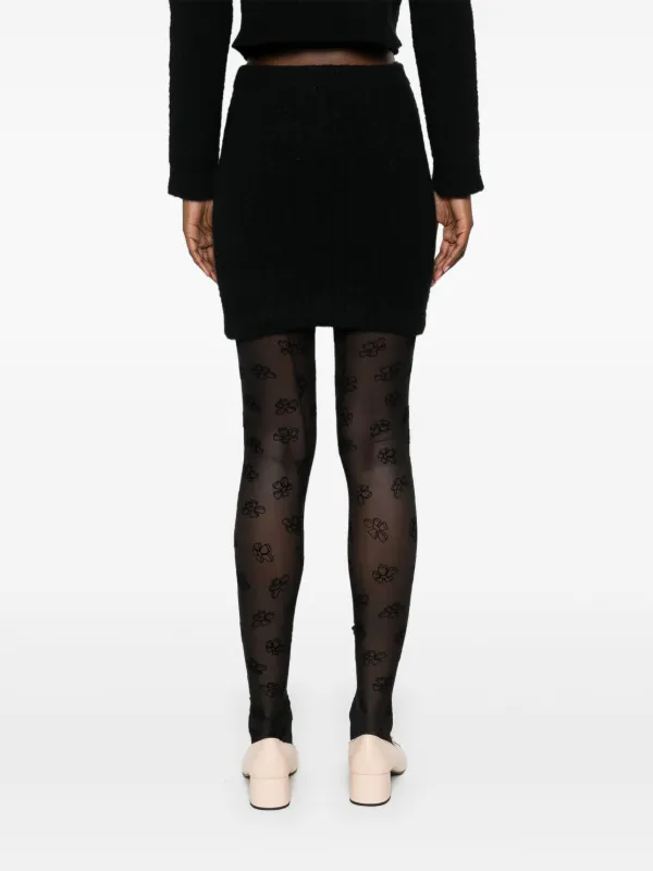 【完売必至】SELF PORTRAIT ブラック ニット装飾 ミニスカート Self-Portrait ニット ミニスカート | ブラック | FARFETCH JP