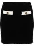 Self-Portrait knitted mini skirt - Black