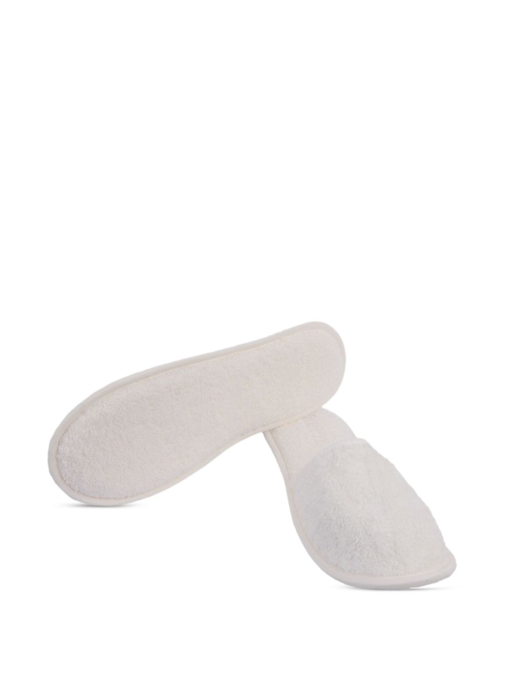 Frette towelling-finish slippers White