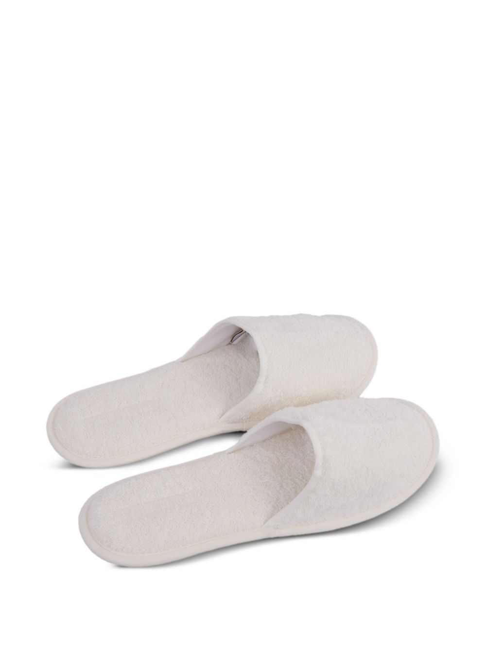 Frette towelling-finish slippers White