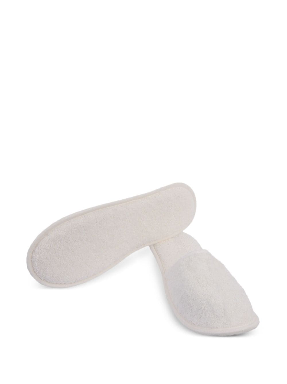 Shop Frette Towelling-finish Slippers In White