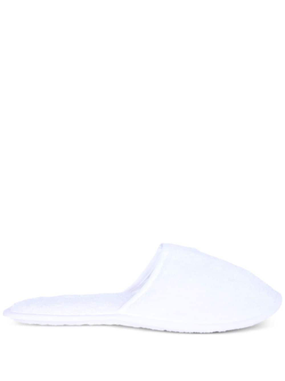 Shop Frette Terry Slippers In White