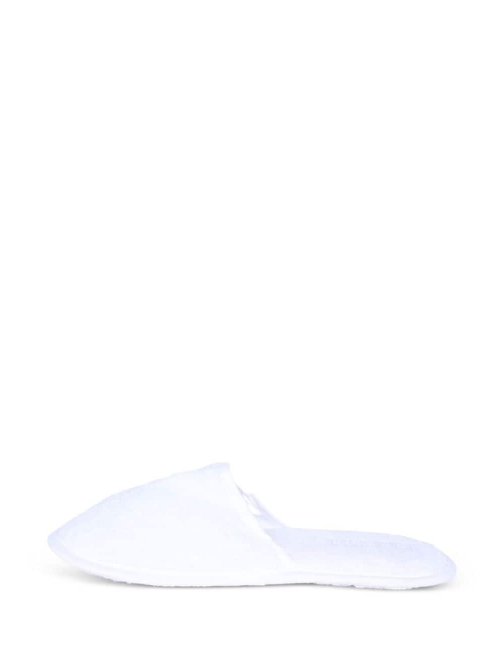 Shop Frette Towelling Bath Slippers In White