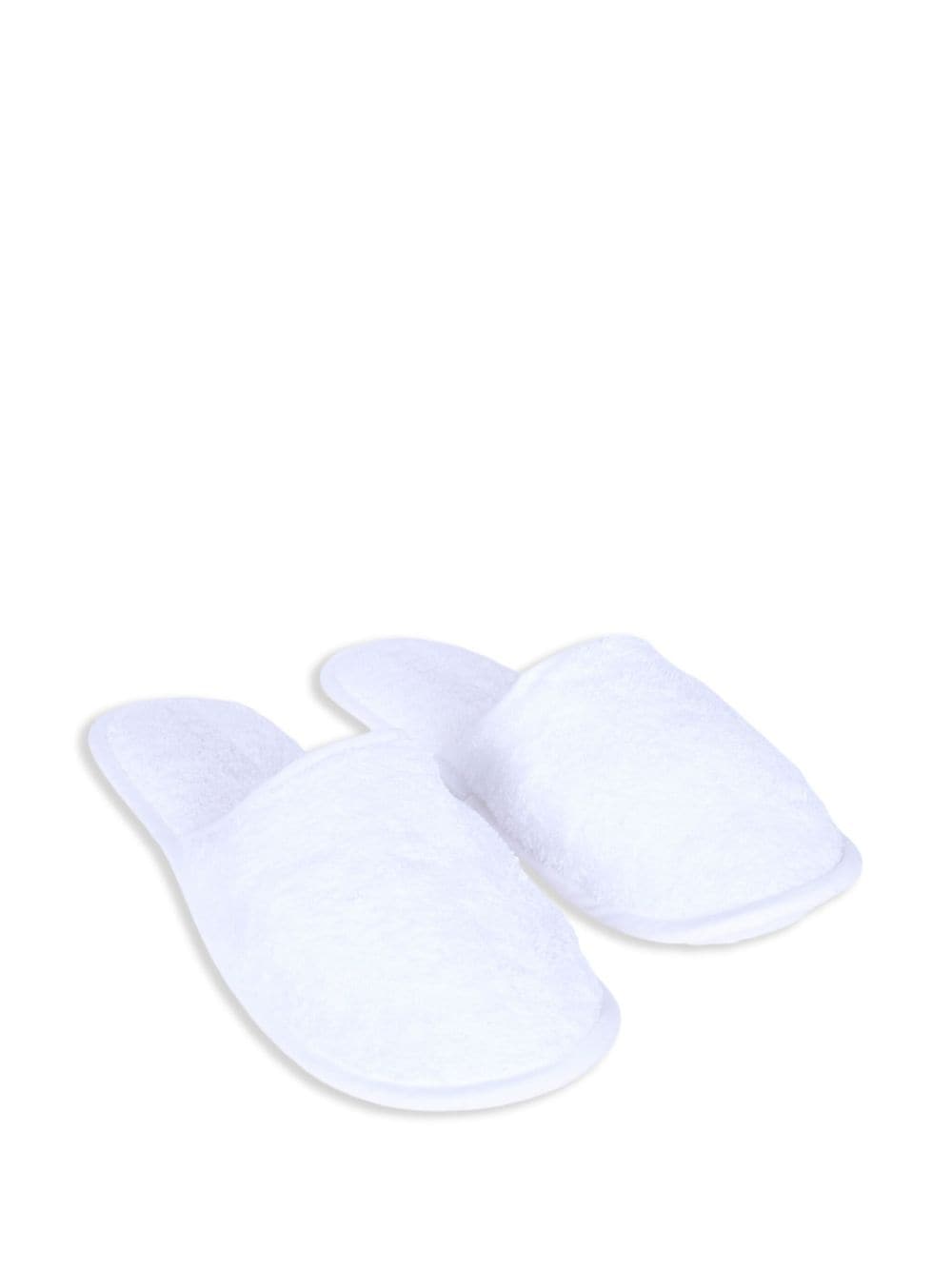 Shop Frette Towelling Bath Slippers In White