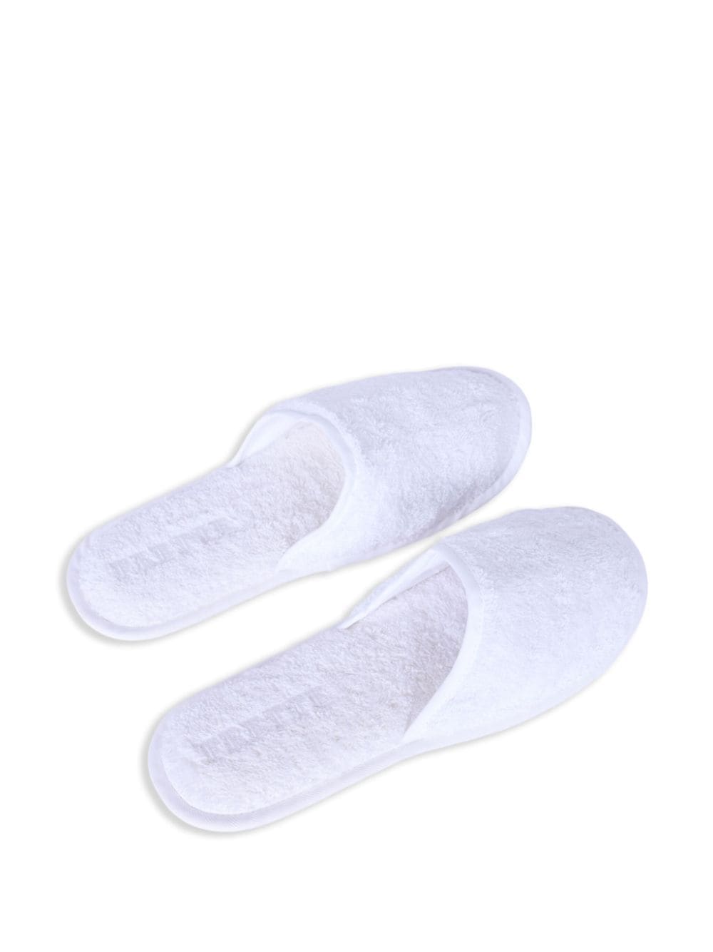 Shop Frette Towelling Bath Slippers In White