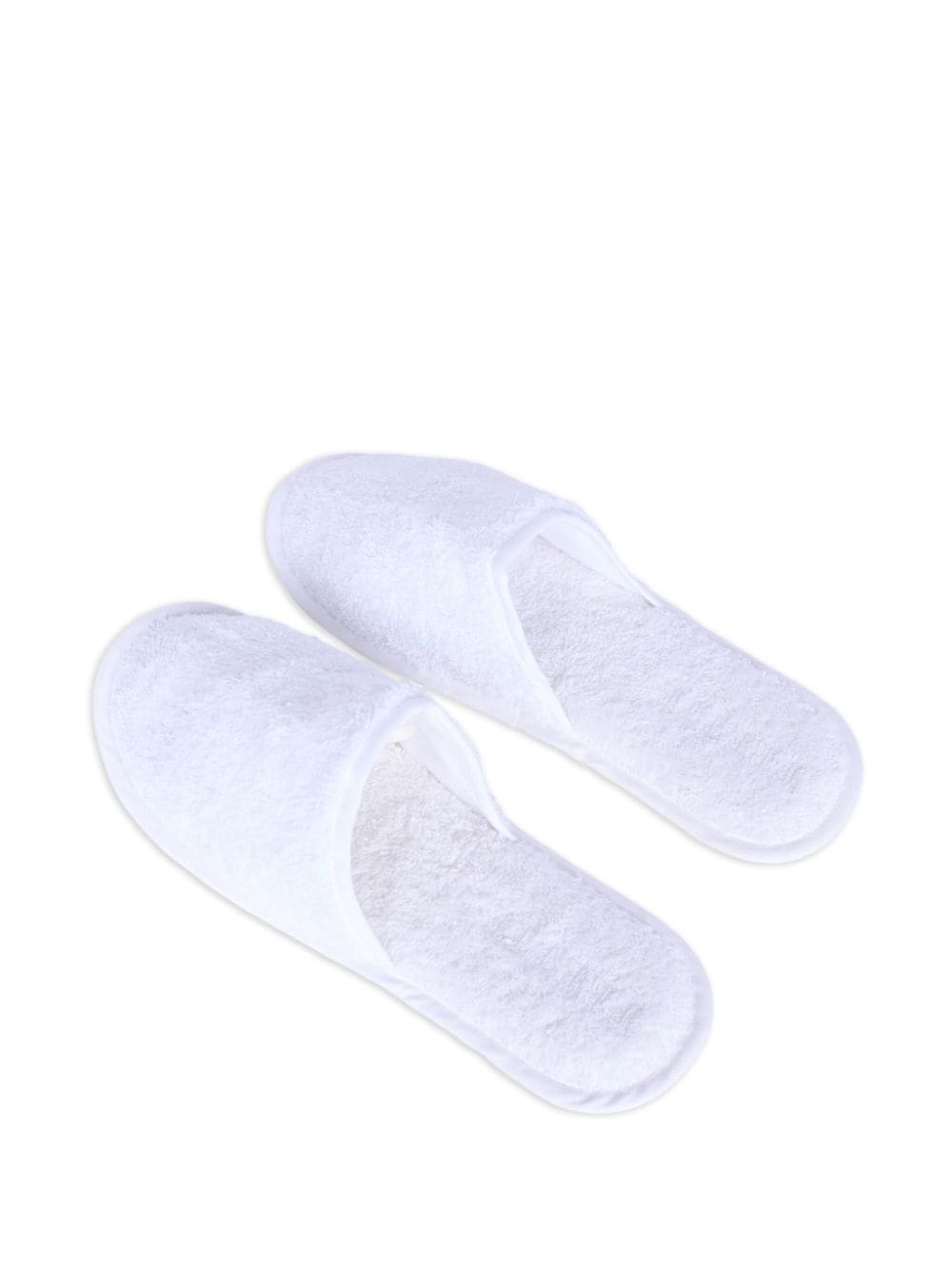 Shop Frette Towelling Bath Slippers In 白色